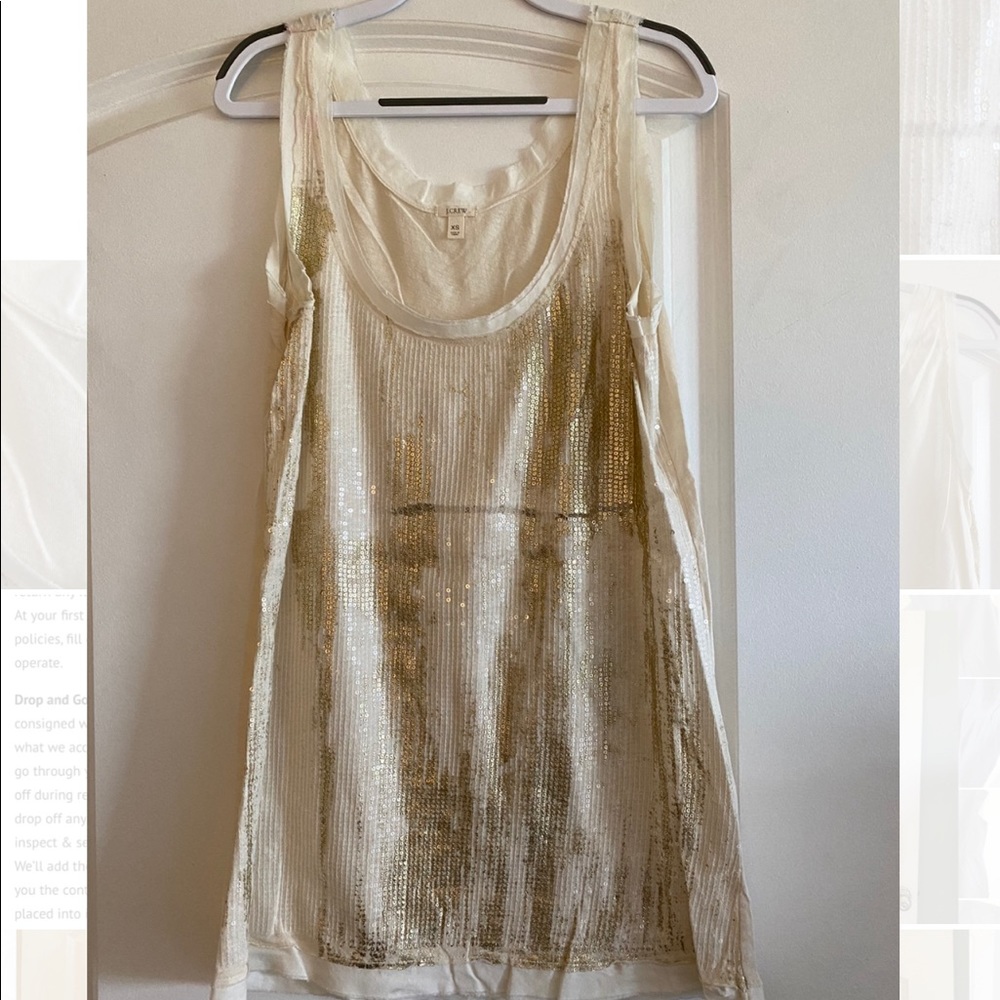 J. Crew glitter tank